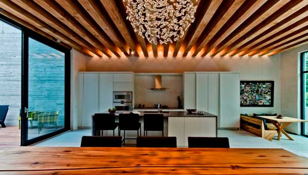 Балочные потолки в современном интерьере